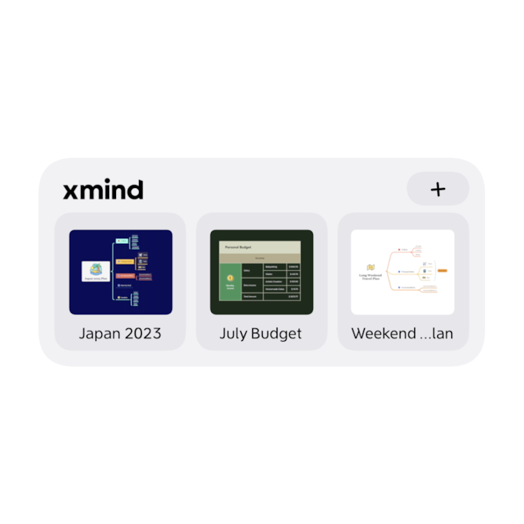 Xmind Widget on iOS